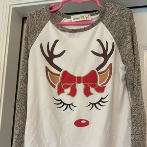 Long Sleeve Reindeer T-shirt